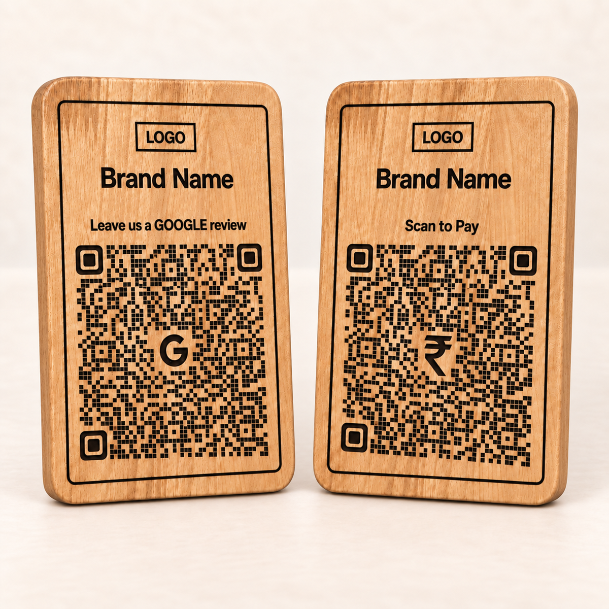 Wooden QR Display Stand
