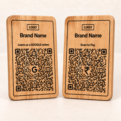 Wooden QR Display Stand