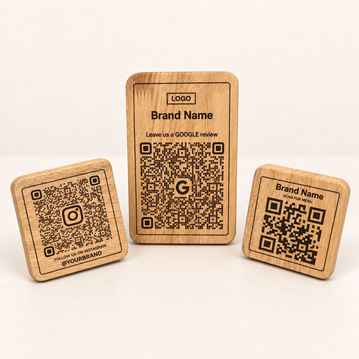 Wooden QR Display Stand