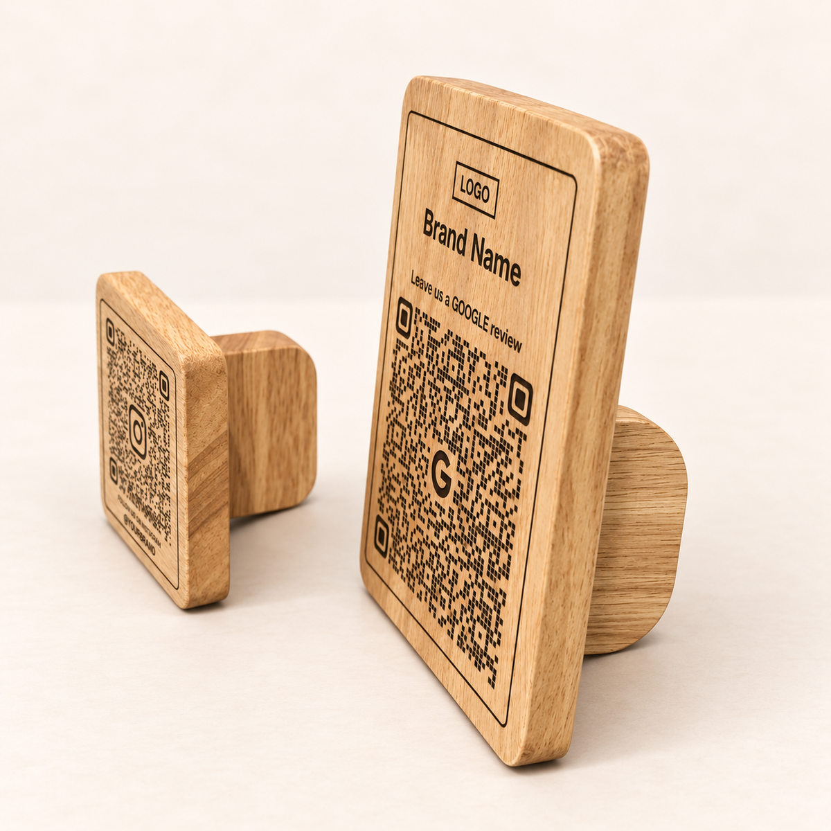Wooden QR Display Stand