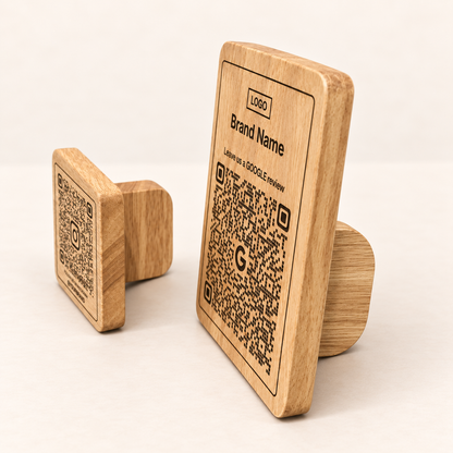 Wooden QR Display Stand