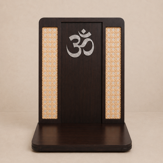Premium Rattan Pooja Backdrop