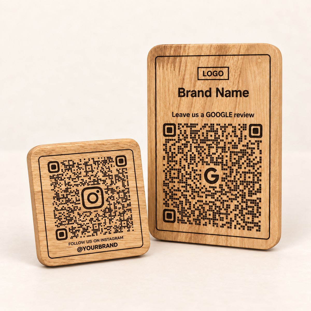 Wooden QR Display Stand
