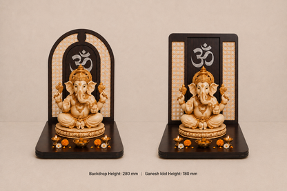 Premium Rattan Pooja Backdrop